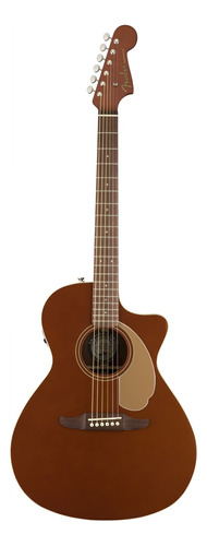 Guitarra Electroacústica Fender California Newporter Player Newporter Para Diestros Rustic Copper Brillante