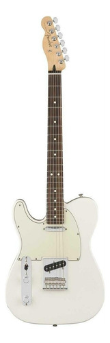 Guitarra Eléctrica Para Zurdo Fender Player Telecaster De Aliso Polar White Brillante Con Diapasón De Granadillo Brasileño