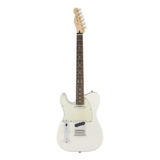 Guitarra Eléctrica Para Zurdo Fender Player Telecaster De Aliso Polar White Brillante Con Diapasón De Granadillo Brasileño