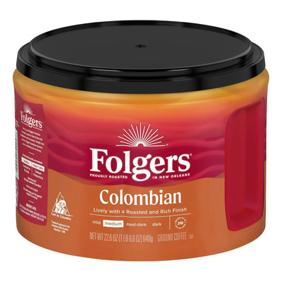 Cáfe Folgers Colombiano, Medio, 640g | Envío gratis
