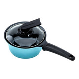  Cacerola Roichen 18 Cm Azul Tapa Acero Inoxidable Cocina 