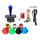 Kit Arcade- Palanca Competencia +12 Boton Sanwa+pulsador Ps4