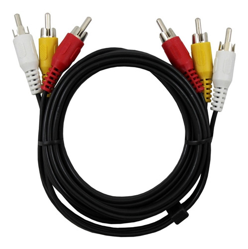 Cable De Video Rca 3x3 Macho Macho 1.8mts