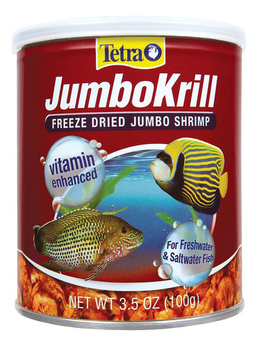Jumbo Krill 100gr Liofilizado Comida Peces Grandes Acuario