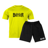 Kit Camiseta + Bermuda Stilos Brother Street Wear Moda Rua