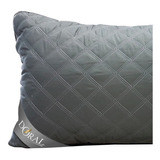 Almohada Luxury Zurich 48x70 Cms Doral (gris Bordado Rombo) Color Cris