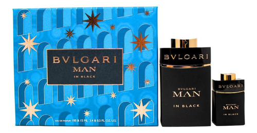 Bvlgari Man In Black Set De 2 Pz Con Miniatura Para Hombre