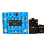 Bvlgari Man In Black Set De 2 Pz Con Miniatura Para Hombre