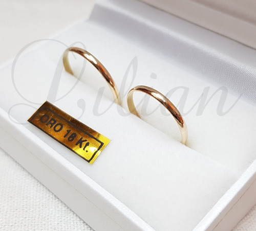 Alianzas Oro 18k 1 Grs El Par Anillos Casamiento Compromiso