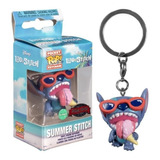 Llavero Funko Pop Keychain Summer Stitch Disney Coleccion