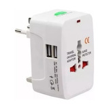 Adaptador De Tomada Universal Com 2 Usb Viagem C/ 150 Países