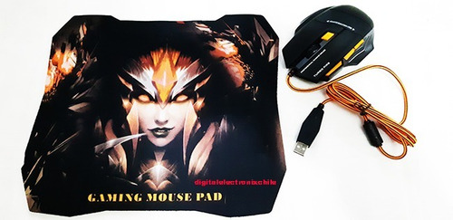 Mouse Gamer + Pad Mouse Retroiluminado Mmx-07 Alta Calidad