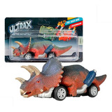 Auto Dinosaurio Triceratops Pull Back 12cm