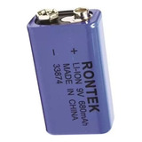 Bateria Microfone Sem Fio 9v Recarregável Li-ion 680mah Ofer
