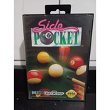 Side Pocket Mega Drive Original Completo Com Caixa E Manual 