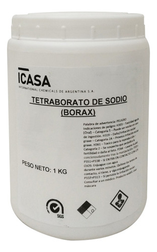 Borax Tetraborato Disódico Decahidratado 1 Kg Icasa 