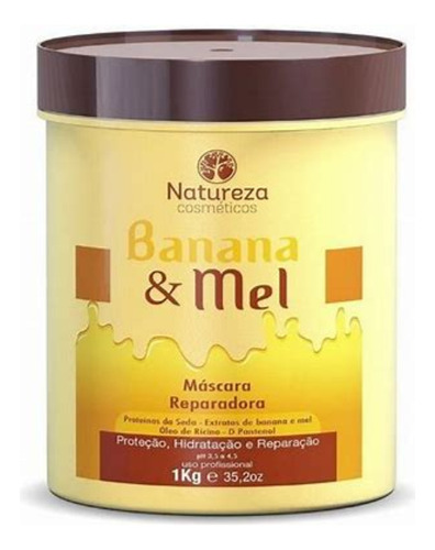 Máscara Reconstrutora Capilar De Banana E Mel Natureza 1kg