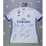 Camiseta Autografiada Real Madrid 2016 Firmas Campeon Mundo