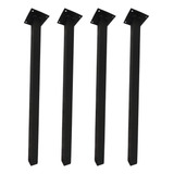 Kit 6 Pé 58 Cm Mesa Tubo Cannes Hairpin  Preto Reforçados