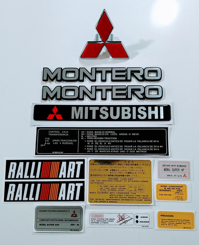 Mitsubushi Montero Std Calcomanias Y Emblemas 