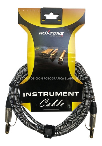 Cable Roxtone Plug-plug Mallado Tgjj300l3 Textil 3 Mts Gris