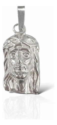 Colgante Cara De Cristo 3cm X 1,5cm De Plata Nacional 980