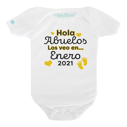 Pañalero Personalizado Bebé Hola Abuelos