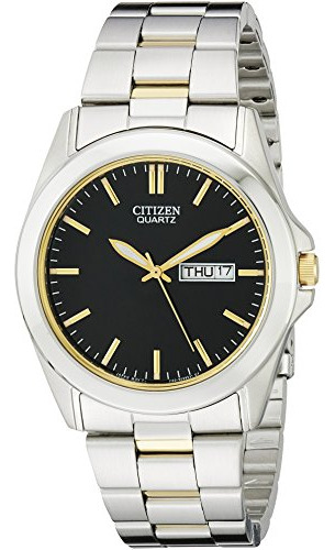 Reloj Citizen Quartz Para Hombre, Acero Inoxidable, Clásico,