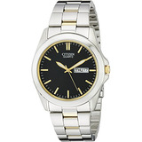 Reloj Citizen Quartz Para Hombre, Acero Inoxidable, Clásico,