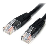 Cable Ethernet Cat5e 6ft - Negro - Patch - Moldeado - Corto