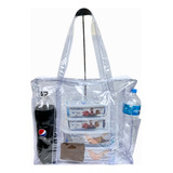 Bolsa Transparente Sacola Grande Pvc Cadeia Praia Resistente