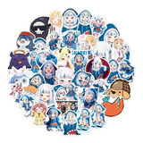 Holomyth Gawr Gura 50 Calcomanias Stickers Pvc Vs Agua Anime