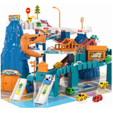 Set De Juego Temi Race Car Track Para Niños Pequeños, Dinosa