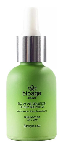 Bioage Serum Facial Anti Acne Secativo Acne Solution 30ml Tipo De Pele Acneicas