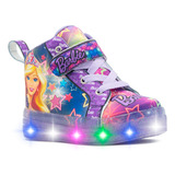 Tenis Luz Led Niña Moda Multicolor Estrellas Princesa 15-21