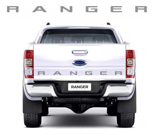 Calcomania  Para Porton Trasero Ford Ranger Gris Borde Negro