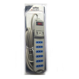 Alargador 3mts / 6 Tomas, Gris + 2 Usb R