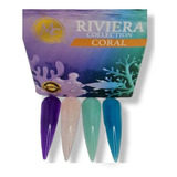 Colección De Acrílicos Rivera Coral 4pzs Mc Nails