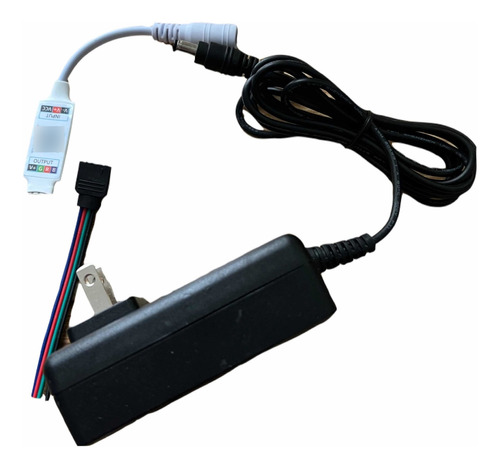 Conector 2a 12v Y Controlador Bluetooth Rgb Módulo/ Tira Led