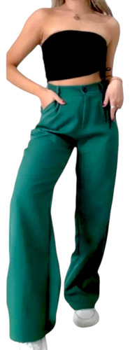 Pantalon Sastrero Palazzo Mujer De Vestir Formal Tendencia