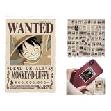 Estampas One Piece 7x5 Cm Wanted Luffy Anime Stickers 80 Pzs