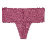 Panti Cintura Ancha Encaje Victoria's Secret Rosa Oscuro.