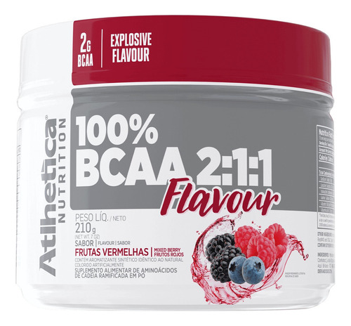 100% Bcaa Flavour Frutas Vermelhas 210g