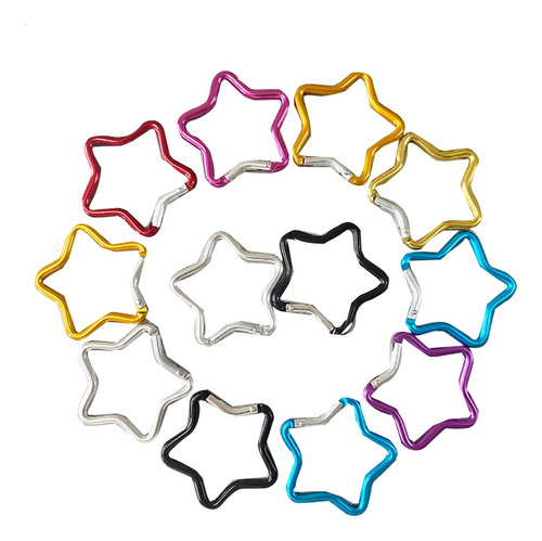 Llavero Con Mosquetón De Aluminio Con Forma De Estrella De C