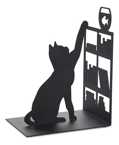 Sujetalibros Decorativo Para Gatos De Pesca Con Un Gato, Est