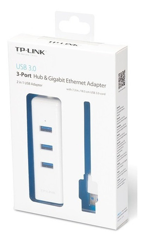 Kit 10 Adaptador Ethernet Rj45 Gigabit Hub Usb 3.0 Tp-link Ue330