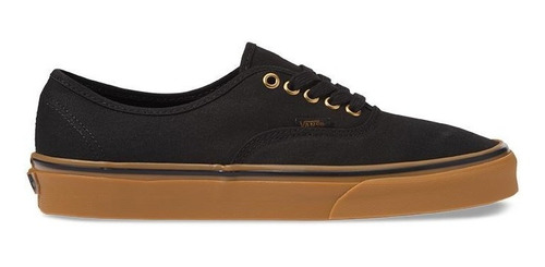 Zapatillas Vans Authentic Negro Suela Marron Tela Original 