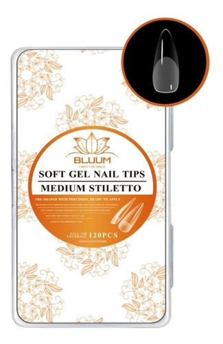 Tips Soft Gel Medium Stiletto 120 Und Con Porosidad Bluum