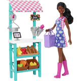 Barbie Morocha Mercado En La Granja C/accesorios Mattel 