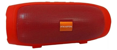 Alto-falante H'maston H007 Waterproof Preto Cor Vermelho 110v/220v